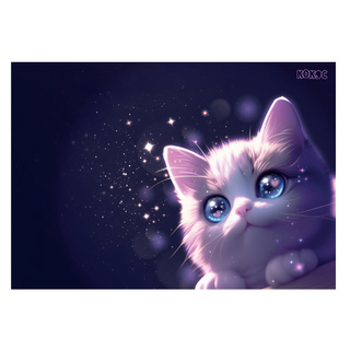Клеенка для труда "Кокос.Любимый котик" 35*50см 120мкм ПВХ 260570 (3877)