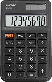 Калькулятор deVENTE 8 разряд 94*63*10мм 200N черный 4031526