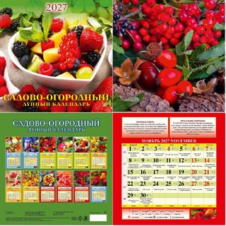 Календарь на скрепке  12л "Сад и огород.Лунный календарь" 285*285 Атберг 0227004