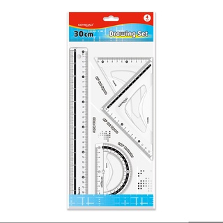 Набор линеек "KEYROAD" (линейка 30см,2угольника,транспортир) KR972988