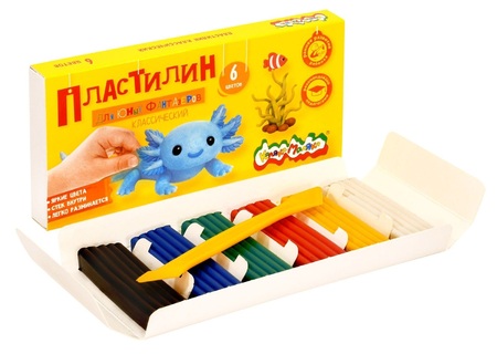 Пластилин  6 цв "Каляка-Маляка.Для юных фантазеров" 90гр ПКМ06-ПК