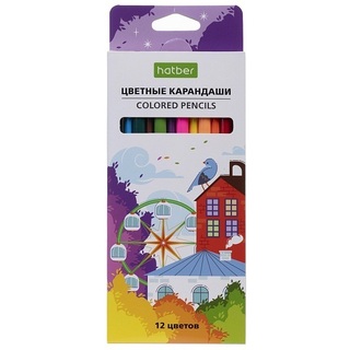 Карандаши 12 цв "Цветогорск" трехгранные CS_095327 Hatber