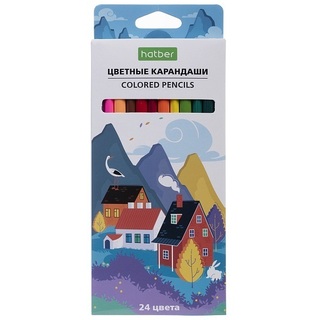 Карандаши 24 цв "Цветогорск" трехгранные CS_095330 Hatber