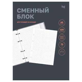 Сменный блок  120л для тетради белый СБ5п120 06307 BG