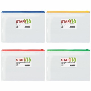 Папка на молнии А4 "STAFF" прозрачная 229547