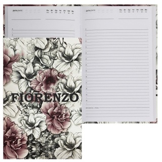 Ежедневник А5  160стр "FIORENZO.Цветочный шик" н/датир тв.пер. 7Бц 253141 Кокос