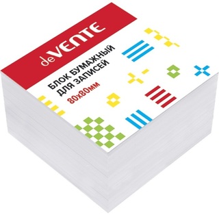 Блок для записи  8*8*5 белый непроклеенный deVente 2012408