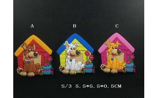 Магнит "Собака" резина 6*6*0,5см CG8931