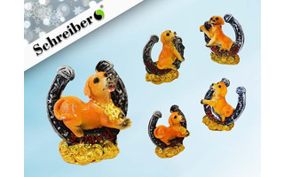 Сувенир "Собачка с подковой" надпись 6*7,5см Schreiber S8045