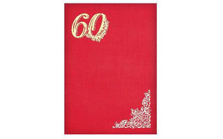 Папка адресная "60 лет" бумвинил красная