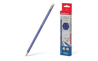 Карандаш ч\гр "Erich Krause.Grafica 101НВ" с ластиком 45613