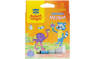 Мел цветной набор  6цв "Мульти-Пульти.Енот в Австралии" ЦМ_11129