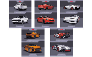 Тетрадь 24л "Автомобили" клетка 24Т5В1 012364 Хатбер