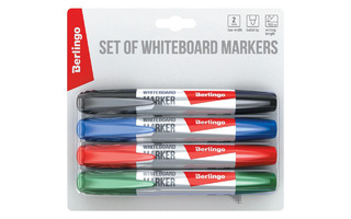 Набор маркеров  4шт "Berlingo" для белых досок 2мм ВМс_40509