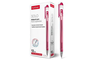 Ручка шариковая "Hatber.Solo" красная 0,7мм трехг.корпус BP_058619