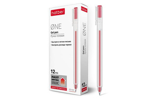 Ручка гелевая "Hatber.One" красная 0,5мм GP_058630