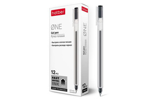 Ручка гелевая "Hatber.One" черная 0,5мм GP_058623