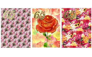 Папка адресная "65 лет" цветная ламинированная