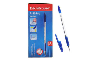 Ручка шариковая "Erich Krause.R-301 Classic Stick&Grip" синяя 1мм 39527