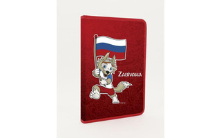 Папка для тетрадей А4 "ЧМ по футболу 2018.Талисман" 1отд молния красный Amt_04014 Hatber