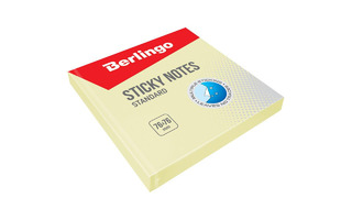 Липкий блок  76*76 "Berlingo" стандарт желтый 100л HN7676SGe