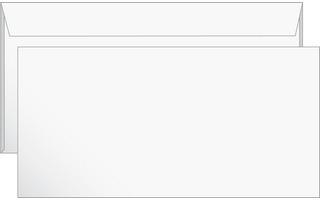 Конверт бумажный почтовый 110*220 Е65 евро чистый отрывная лента 066246/128294 41623/124394
