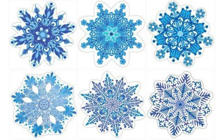 Украшение на скотче "Снежинка" код 065