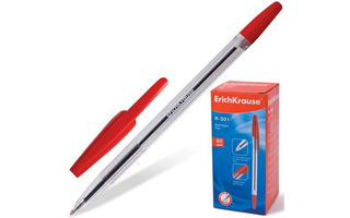 Ручка шариковая "Erich Krause.R-301 Classic Stick" красная 1мм 22031 43186