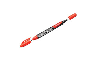 Маркер двухсторонний "Berlingo" красный 0,5-1мм BMd_07103