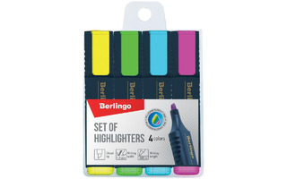 Набор текстовыделителей  4шт "Berlingo" T7020