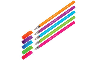 Ручка шариковая "Berlingo.Starlight" синяя 0,7мм игол.ст резин.корпус CBp_07250