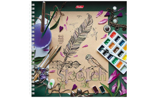 Скетчбук А4  60л "Будем рисовать" гребень тв.обл 120г/м² 60Тт4Агр_17231 Хатбер