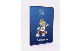 Папка для тетрадей А4 "ЧМ по футболу 2018.Талисман" 1отд молния синий Amt_04005 Hatber