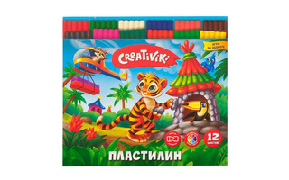 Пластилин 12 цв "Creativiki" 180гр ПЛ12КР