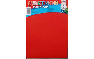 Картон цветной А4  8л  8цв С2770 "ОБЕЧАЙКА" без упаковки Апплика