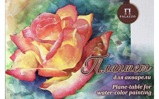 Планшет для акварели А4 20л "Чайная роза" тиснение холст 200г/м² склейка ПЛЧР/А4