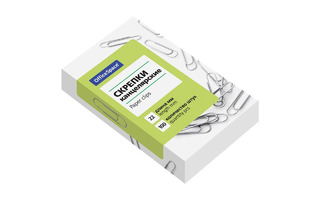 Скрепки 22мм 100шт "OfficeSpace" 162152