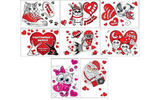 Наклейки оформительские А6+ код 936