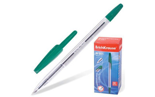 Ручка шариковая "Erich Krause.R-301 Classic Stick" зеленая 43187