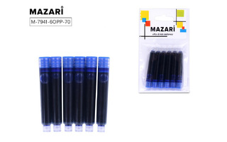 Чернильные картриджи в наборе синие 6шт (ЦЕНА ЗА НАБОР) Mazari М-7941-6орр-70