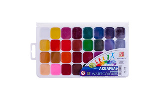 Краски  акв 32 цв "Классика" 26С1579-08 пластик Луч