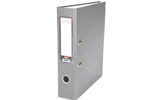 Папка-регистратор 70мм "Hatber" бумвинил серая карман 7ПР_00014