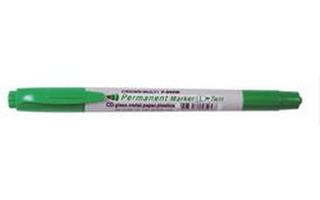 Маркер двухсторонний "Crown Multi Marker Twin" Р-800W зеленый 2мм/1мм