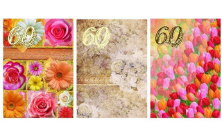 Папка адресная "60 лет" цветная ламинированая