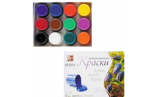 Краски  акрил 12цв 22с1409-08/22С1409-09 художественный Луч