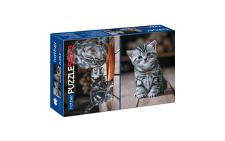 Пазлы Хатбер 1000эл 2в1 "Premium.Котиков много не бывает" 500+500 D1000ПЗ2_21011