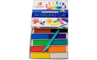 Пластилин 10 цв "Классика" 200гр 7С304-08 Луч