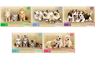 Альбом для рисования 32л "Зверье мое" спираль 32А4Всп 004107 Хатбер