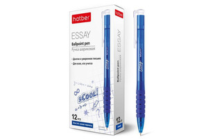 Ручка шариковая "Hatber.Essay" синяя 0,7мм грип автомат BP_058654