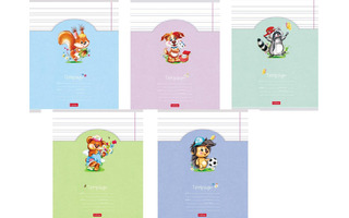 Тетрадь 12л "Лохматики" узкая линия 12Т5В7 046974 Хатбер